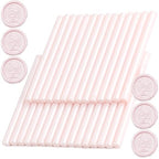 Light Pink Wax Seal Sticks, 30pcs Sealing Wax Sticks, HOSEALING Glue Gun Wax Seal Sticks for Wax Seal Stamp, Premium Sealing Wax for Wedding Invitations, Letter, Envelope (Mini Size)