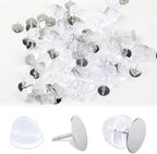 50 Pairs Rubber Butterfly Clutch Backs – Blank Pin Backings Replacement, Tie Tacks Keepers Replacement with Lapel Enamel Pins, Tie Tacks Blank Pins Enamel Pins, Brooches & DIY Craft Making