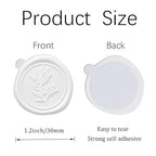 PONATIA White Wax Seal Stickers - 50 Pcs Self- Adhesive Wedding Invitation Seal Stickers, Perfect for Invitations, Envelopes Christmas Cards, Gift Wrapping, Party Menu Decor