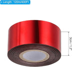 PATIKIL 1.2"x400Ft Hot Stamping Foil Paper,Heat Transfer Hot Stamping Paper Foil Roll for Leather DIY Logo Decor Craft Gift Card Package Scrapbook,Red