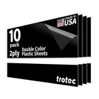Trotec TroLase Lights | 24"x12"x1/250"(0.1mm thick) | Adhesive-Backed Flexible Laser Engraving Sheet/Film for Decal & Label | Double Color Plastic Sheet for Engraving | Black/White | 10pcs