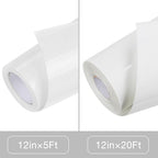TORC White Glitter HTV Heat Transfer Vinyl Roll 12 inch x 20 ft Sparkly Iron on Vinyl for T Shirts Crafts Bulk