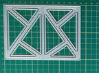 Mvchifay Cutting Dies for Card Making Metal Die-Cuts Scrapbooking Tool Hollow Frame DIY Craft Punch Template Embossing for Paper Album Decor (Big Triangle Rectangle frame-10.1x14cm)