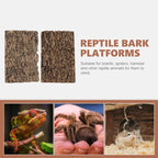 Totority Cork Bark 3Pcs Plants Decor Cork Terrarium Background, Cork Tile Background Decorative Tree Bark Adornment Reptile Climbing Plaything for Gecko Lizard Tortoise Frog Bearded Dragon Tank Access