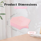 Pcmursal 4 Pieces Magnetic Seam Guide for Sewing Machine, Upgraded Multi-Purpose Tool Polygonal Magnetic Seam Guide with Scale, Sewing Supplies and Accessories (Pink)