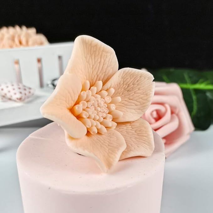 Resin Flower Silicone Mold Wedding Decoration Flower Molds Candle Wax Cake Mould Baking Tools