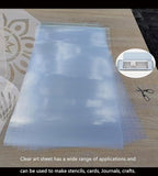 Transparent Blank Mylar Stencil Sheets for Cutting, 24" x 24" 10 mil/0.25mm Thick 5 Sheets.Gift, Acetate Template Material, Craft Plastic Sheets (24×24” /10 mil)