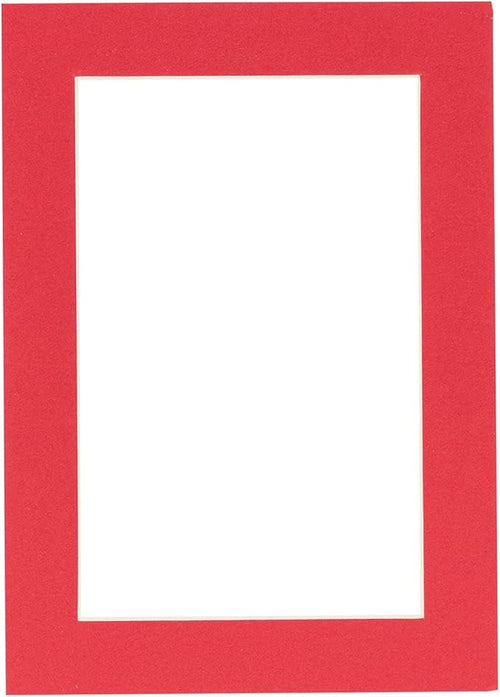 11x14 Mat Bevel Cut for 8.5x11 Photos - Acid Free Cardinal Red Precut Matboard With Backing Board and Crystal Clear, Self Seal Mat Bag - For Pictures, Framing - 4-ply Thickness