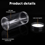 SATINIOR 12 Pack 32 oz Plastic Container Jars with Lids Round Clear Travel Cosmetic Container Slime Jars for Toiletries, Lotion, Cream, Ointments, Makeup, Rhinestone, Samples, Kitchen Storage(Black)