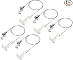 uxcell 2Pcs Picture Hanging Wire Kit, 1 m x 1.5 mm Heavy Duty Picture Hangers Adjustable Wire Rope with S-Hooks and Loop, Load 35kg/77.1 lbs for Hanging Mirrors Light Lamp Artwork