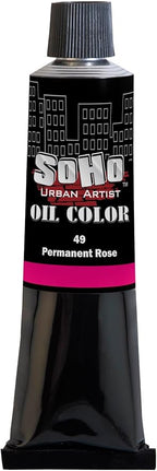 Soho Urban Artist Oil Paint - Permanent Rose, 170 ml Tube - Best Valued Oil Colors for Painting, Excellent Pigment Load