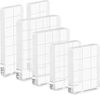 6PCS Acrylic Stamping Block, Clear Acrylic Block for Stamping, Stamp Block Decorative Stamp Block for DIY Craft, Stamping Block Scrapbooking Craft Making, Clear Stamping Blocks Tool