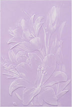 BAOFALI 3D Embossing Folder for Card Making,Lily Flowers Clear Plastic Texture Fades Embossing Folder Template for Scrapbooking and Other Paper Craft Album Stamps DIY Decoration 6.3" L x 4.5" W