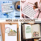 29 Pcs Journal Stamps for Crafting Card Making Supplies Set Include 3 Acrylic Clear Stamp Blocks, 6 Clear Silicone Stamps Seals, 20 Craft Ink Pads Calendar Planner Stamp for DIY