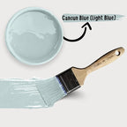 Chalky Chicks All-in-One Chalk Paint for Furniture or Cabinet - 8Fl Oz - Matte Finish Cancun Blue (Light Blue) for Metal, Wood Furniture Paint - No Sanding All-in-One for Home Decor & Crafts, USA Made