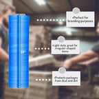 PSBM Blue Stretch Wrap, 15 Inch x 1476 Feet, 72 Pack, Tinted Pre-Stretched Shrink Wrap Film for Moving, Packaging, Pallet Wrapping
