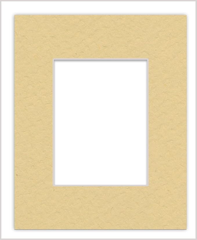 6x8 Mat for 8x10 Frame - Precut Mat Board Acid-Free Show Kit with Backing Board, and Clear Bags Marzipan Beige 6x8 Photo Matte Made to Fit a 8x10 Picture Frame Matboard for Framing, Pack of 1 Mat