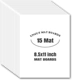 AUEAR, 15 Pack 8.5x11 Uncut Matte Boards White Photo Mat Board Great for Picture Framing, Print, Artwork