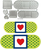 Cutting Dies Metal Stencils Scrapbooking Tools Flowers Lace Frame DIY Embossing Template for Paper Card Making Album Arts Crafts Supplies (Band Aid-8.2x4.6cm)