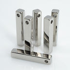 StayMax Rectangle Bar Engraving Blanks Stainless Steel Engraving Blank with Ball Chain 5 Pack