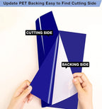 HTVRONT Royal Blue Permanent Vinyl for Cutting Machine - 14 Pack Blue Glossy 12 ” x 12 ” Permanent Vinyl Sheets for Craft Projects, Royal Blue Adhesive Bundle Compatible with Cricut Cutting Machine