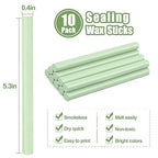Glue Gun Sealing Wax Sticks for Wax Seal Stamp -Sage Green, Great for Wedding Invitations, Cards Envelopes, Snail Mails, Wine Packages, Christmas Gift Ideas, Pack of 10