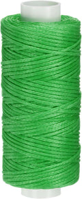 uxcell Leather Sewing Waxed Thread, 55 Yards / 50m 0.8mm 150D Flat Polyester All-Purpose Threads for Leather Crafts, Bookbinding, Green