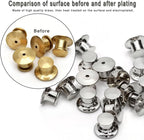 30 Pieces Pin Backs Locking, Metal Pin Backings Pin Keepers Clasp for Brooches, Silver