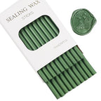 20Pcs Wax Seal Sticks Set with Glue Gun, Great for Wedding Invitations, Envelopes, Gift Wrapping (Pine Green)