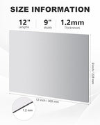 2 Pcs 18 Gauge Steel Sheets Metal Cold Rolled Steel Plate, 12" x 9" Weldable Metal Sheet for DIY Craft Projects, Industrial, Professional