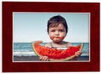 Pack of 25 Acid Free 8x10 Mats Bevel Cut for 6x8 Photos - Bright Red Suede Precut Matboards For Pictures, Photos, Framing - 4-ply Thickness