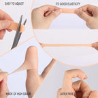 12PCS Gel Finger Cots Silicone Finger Protectors for Trigger Finger Relief Fingertip Covers for Cracked Skin Blisters Calluses Nude Medium Finger Sleeves with Long & Short Sizes