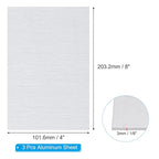 PATIKIL 6061 T651 Aluminum Sheet Metal 4 x 8 x 1/8(0.125") Inch 3Pcs Flat Plain Aluminum Plate Covered Stock with Protective Film, Heat Rectangle 3MM for Lndustry Crafting