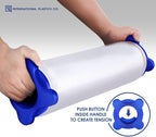 International Plastics Co. 18" Stretch Film/Wrap 1500 feet 7 Layers 80 Gauge Industrial Strength up to 800% Stretch 20 Microns Adhering Packing Moving Heavy Duty (Clear, 4 Pack - Tension Handles)
