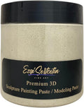 3D Sculpture Painting Paste|Texture Paste|Decorative Plaster|Ready to Use|Unique Metallic Pearl and Neon Colors|Ideal for Artwork|Stencil|Flowers|Texture and Art Relief|6 oz (Choco Milk)