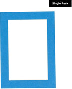 8x10 Mat Bevel Cut for 5x8 Photos - Acid Free Bay Blue Precut Matboard - For Pictures, Photos, Framing - 4-ply Thickness