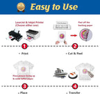 TransOurDream Tru-Heat Transfer Paper for Light T Shirts (200 Sheets 8.5x11, 3.0) Printable HTV Heat Transfer Vinyl for Inkjet & Laserjet Printer Iron on Transfers for Light Fabrics