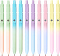 Gel Pens, 10 Pcs Black Ink Pens for Women, 0.7mm Medium Point Smooth Writing Pens with Silicone Grip, High-End Series Metal Clip Retractable Pens for Journaling Note Taking (10 Pcs Pastel)