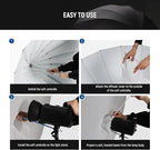 NEEWER 41"/104cm Parabolic Reflective Umbrella Photography with White Inner, Soft Lighting with Diffuser Cover, Bag, Quick Fold for Camera Photo Studio Video Light Shooting Monolight Flash, NS1U
