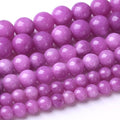 36PCS 12MM Purple Jade Beads Stone Beads Energy Healing Beads for DIY Jewelry Bracelet Necklace Making for Jewelry Making15Inch