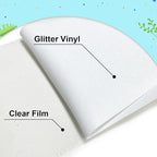 White Glitter HTV Heat Transfer Vinyl 12" x6FT Glitter Vinyl for T Shirts Easy to Cut and Weed Compatible with All Cutter Machines HTV Vinyl Iron on for Cricut (White, 12" x6FT)