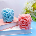 Rose Pillar Candle Silicone Mold Handmade Valentine's Day Mother's Day Flower Bouquet Soap Gypsum Resin Molds Wedding Decor Crafts Gifts (1)