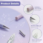 6-Pack 0.7mm Mechanical Pencils with Macaron Colors, Built-In Eraser, Copper Tip, Easy-Load Lead, Metal Clip, Soft Grip, for School, Office, Sketching, Drafting