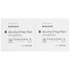 McKesson Alcohol Prep Pads [Pack of 200] 70% Isopropyl, Individually Wrapped Wipes, Sterile, Medical-Grade, First Aid, Medium