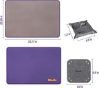 Kidoodler Jigsaw Puzzle Board with Cover & Sorting Trays | 33x22 Portable Puzzle Mat for 1000 pcs with 4 Foldable Sorting Trays | 4mm Reinforced Hardboard | Non-Slip Surface | Purple
