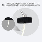 ABEST New 10PCS Airbrush Air Brush Glass Bottle Jar 22CC / Standard Suction Lid Empty 3/4 Ounce (22cc) Glass Jar Bottles with 30° Down Angle Adaptor Lid Assembly