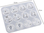 ABC Keychain Resin Mold - Clay Mold Set for Pendant Making, Jewelry Casting, Candle Making, 3D Crafting