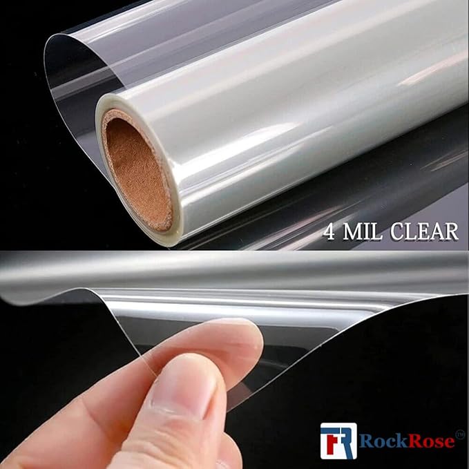 UV 99% Security and Safety 4 Mil Clear Window Film Shatterproof Anti Shatter Tempered Glass Film for Home and Office Windows (Clear, 36 in x 100 FT)