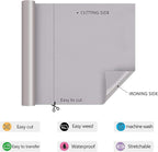 HTV Iron on Vinyl 12Inch by 12ft Roll Heat Transfer Vinyl for T-Shirt HTV Rolls for All Cutter Machine - Easy to Cut & Weed for Heat Transfer Design (12ft, Gray)