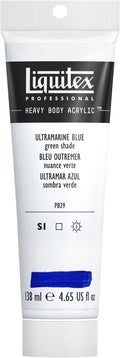 Liquitex Professional Heavy Body Acrylic Paint, 4.65-oz (138ml) Tube, Ultramarine Blue (Green Shade)